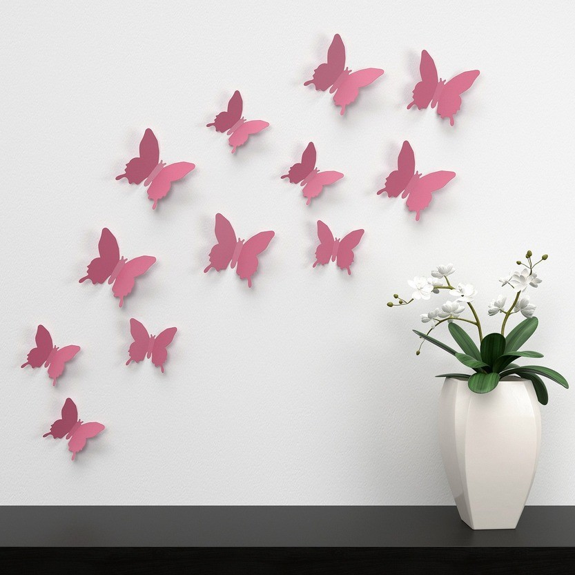Бабочки по фен-шуй как украшение для стены